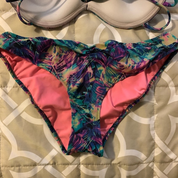 Victoria Secret Pink Multicolor Bikini Top Bottom - Picture 6 of 7